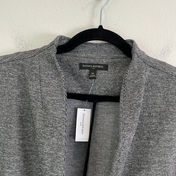NEW $120 Banana Republic Womens XL Collarless One Button Blazer Stretch Jacket - Picture 4 of 12